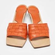 Pre-owned Leather sandals Bottega Veneta Vintage , Orange , Dames