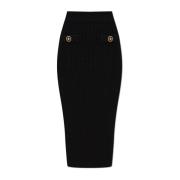 Kokerrok met zakken Balmain , Black , Dames