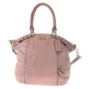 Pre-owned Leather handbags Coach Pre-owned , Pink , Dames