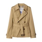 Beige Jassen voor Stijlvolle Outfits Burberry , Beige , Dames