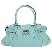 Pre-owned Leather handbags Salvatore Ferragamo Pre-owned , Blue , Dame...