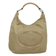 Pre-owned Nylon handbags Prada Vintage , Beige , Dames