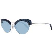 Blauwe Vrouwen Cat Eye Zonnebril Swarovski , Blue , Dames