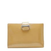 Pre-owned Leather wallets Yves Saint Laurent Vintage , Beige , Dames