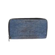 Pre-owned Canvas wallets Louis Vuitton Vintage , Blue , Dames