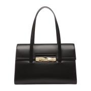 Leren Schoudertas Bally , Black , Dames