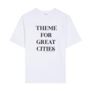 Slogan Print Crew Neck T-shirt Dries Van Noten , White , Heren