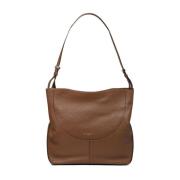 Bruine Maxi Graanleren Schoudertas Gianni Chiarini , Brown , Dames