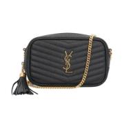 Pre-owned Leather shoulder-bags Saint Laurent Vintage , Black , Dames