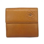 Pre-owned Leather wallets Chanel Vintage , Brown , Dames