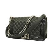 Pre-owned Leather chanel-bags Chanel Vintage , Black , Dames