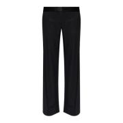 Broek met wollen afwerking Victoria Beckham , Black , Dames