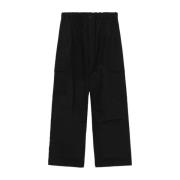 Zwarte Wijde Pijp Broek Comme des Garçons , Black , Heren