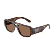 Donkerbruine Havana Zonnebril Dg4482 Dolce & Gabbana , Brown , Unisex