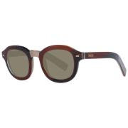 Bruine Herenzonnebril Ronde Frame Ermenegildo Zegna , Multicolor , Her...