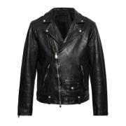 Leren jas Milo AllSaints , Black , Heren