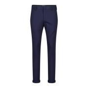 Slim Fit Viscose-Mix Broek Dondup , Black , Heren