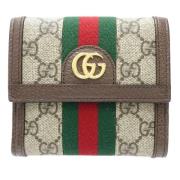 Pre-owned Canvas wallets Gucci Vintage , Beige , Dames