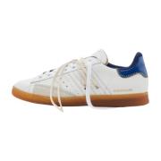 Witte leren sneakers met suède inzetstukken Hidnander , Multicolor , H...