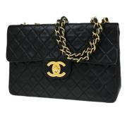 Pre-owned Leather chanel-bags Chanel Vintage , Black , Dames