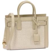 Pre-owned Leather handbags Yves Saint Laurent Vintage , Beige , Dames