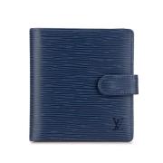 Pre-owned Leather wallets Louis Vuitton Vintage , Blue , Dames