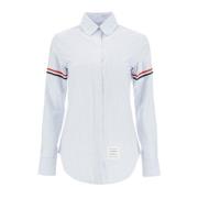 Klassieke Oxford Katoenen Overhemd Thom Browne , Blue , Dames