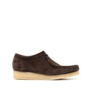 Bruine Suède Veterschoenen Clarks , Brown , Heren