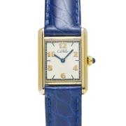 Pre-owned Yellow Gold watches Cartier Vintage , Beige , Dames