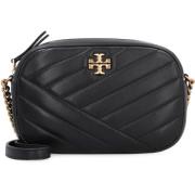 Chevron Leren cameratas Tory Burch , Black , Dames