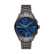 Zwarte heren quartz analoog horloge Emporio Armani , Gray , Heren