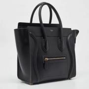 Pre-owned Leather totes Celine Vintage , Black , Dames