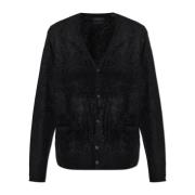 Kasjmier Vest Abel AllSaints , Black , Heren