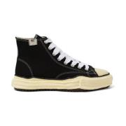 Zwarte Canvas Sneakers met Flatform Zool Maison Margiela , Black , Her...