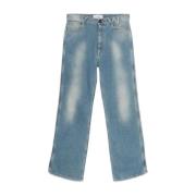 Indigo Denim Jeans Rechte Pijp Vivienne Westwood , Blue , Heren