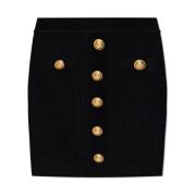 Rok met decoratieve knopen Balmain , Black , Dames