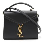 Pre-owned Leather handbags Yves Saint Laurent Vintage , Black , Dames