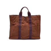 Pre-owned Cotton handbags Hermès Vintage , Brown , Dames