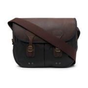 Blauwe Katoenen Tas met Gesp Barbour , Brown , Heren