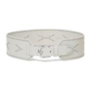 Witte Leren Riem met Zilveren Gesp Isabel Marant , White , Dames