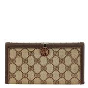 Pre-owned Canvas wallets Gucci Vintage , Brown , Dames