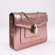 Pre-owned Leather shoulder-bags Bvlgari Vintage , Pink , Dames