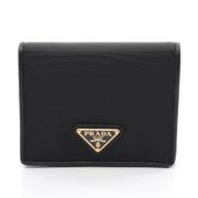 Pre-owned Leather wallets Prada Vintage , Black , Dames