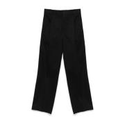 Zwarte Twill Weave Wijde Broek Calvin Klein , Black , Heren