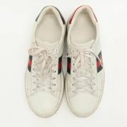 Pre-owned Leather sneakers Gucci Vintage , White , Dames