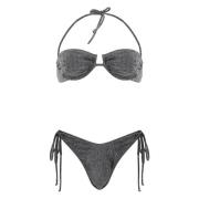 Lurex Bikini Tie Side Hipster Reina Olga , Gray , Dames