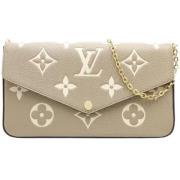 Pre-owned Leather wallets Louis Vuitton Vintage , Beige , Dames