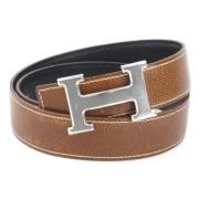 Pre-owned Leather belts Hermès Vintage , Brown , Dames