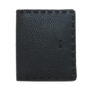 Pre-owned Leather wallets Fendi Vintage , Black , Dames