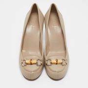 Pre-owned Leather heels Gucci Vintage , Gray , Dames